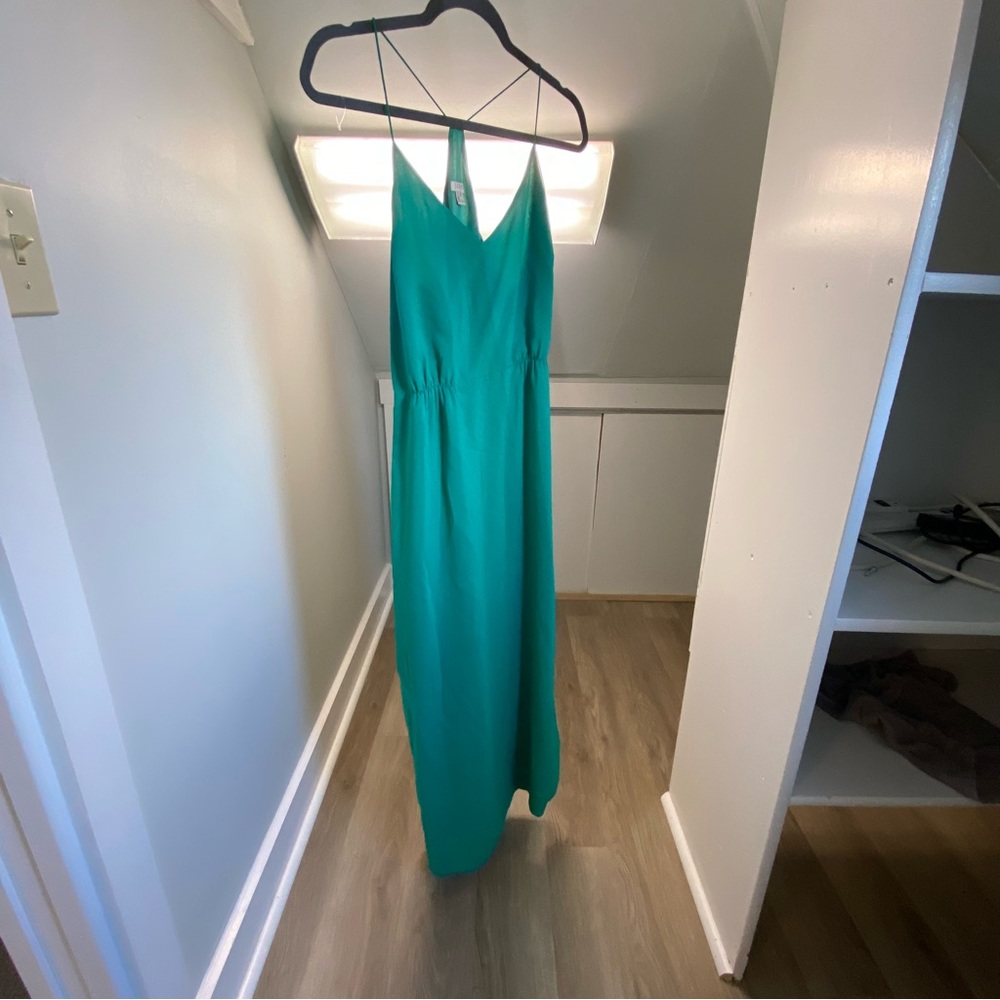 JCrew Green Razorback Maxi Dress Size 8